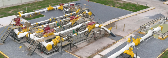 Instalaciones de planta de gas en modelado 3D